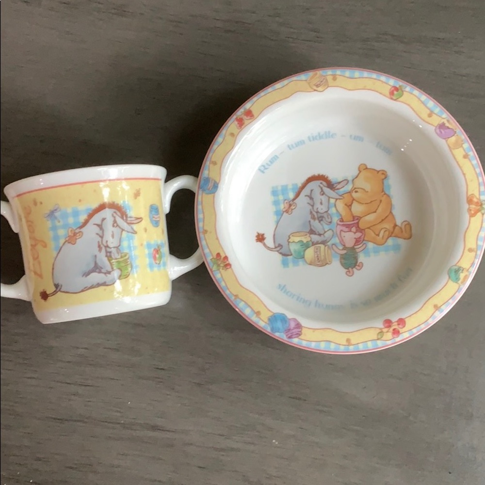 Royal Daulton Winnie the Pooh ceramic bowl and mug